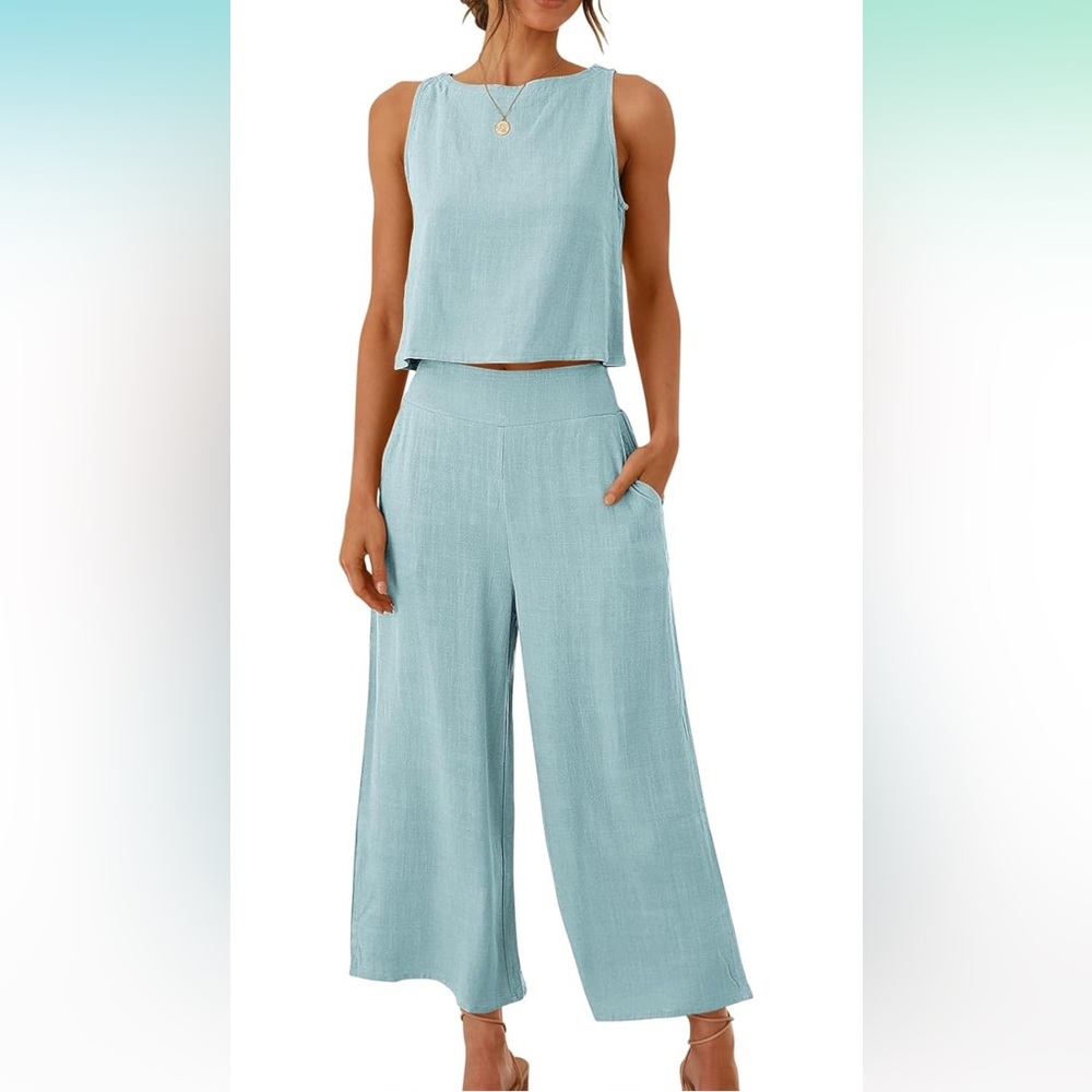 Chic Blue Two Piece Set